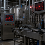 A dairy production line stopped by a ransomware-related control system warning